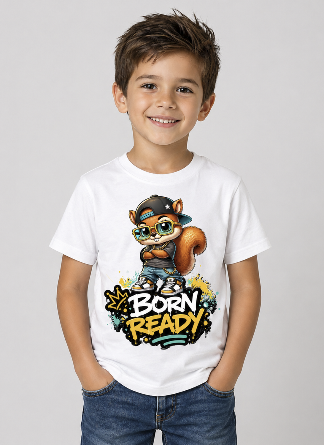 Born Ready Boy's T-Shirt | Premium Graphic Tee | GEZ