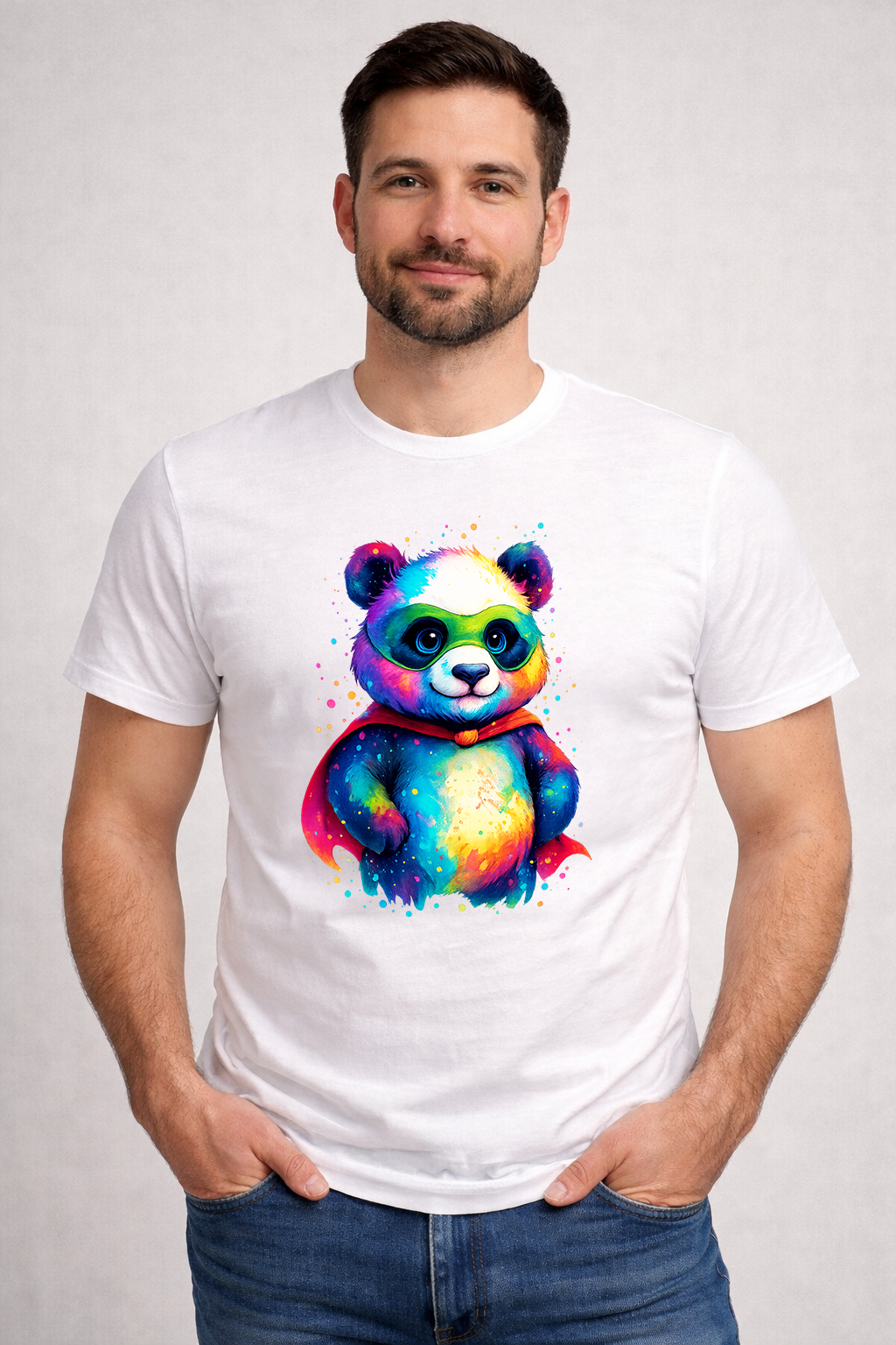 Color Panda Men's T-Shirt | Premium Graphic Tee | GEZ