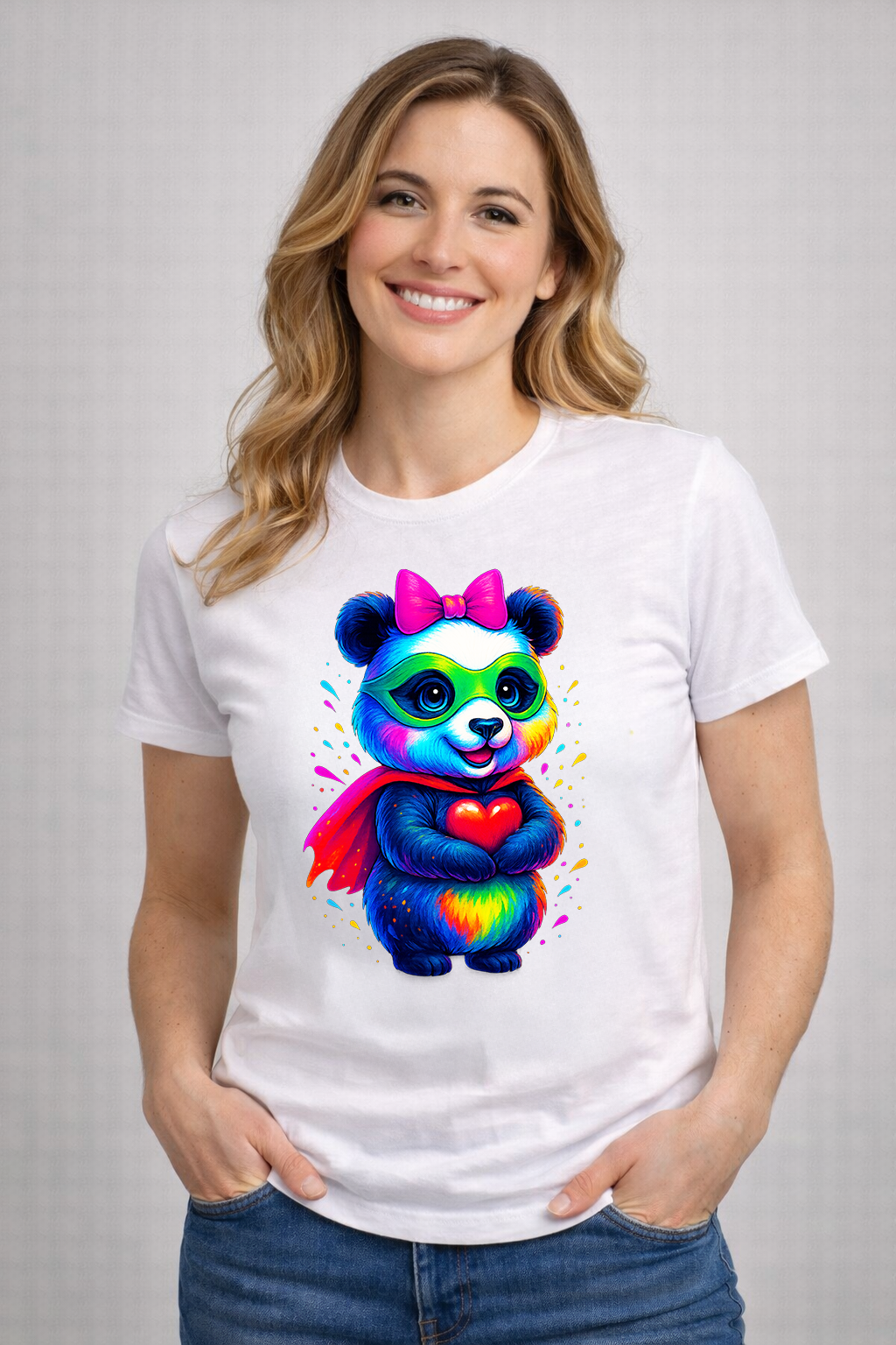 Color Panda Women's T-Shirt | Premium Graphic Tee | GEZ