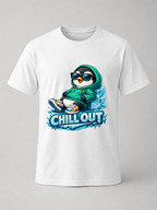 Chill Out Penguin Men's T-Shirt | Funny Summer Graphic Tee | GEZ