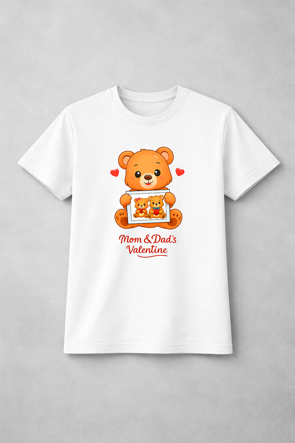 Mom & Dad's Valentine Kids T-Shirt | Cute Family Matching Tee | GEZ