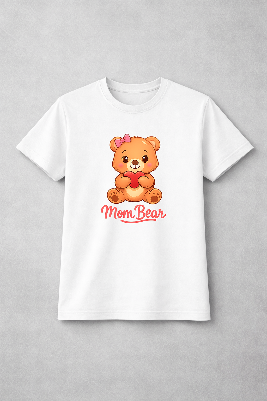 Women's Valentine's Day T-Shirt | Mom Bear | Family Matching Tee | GEZ