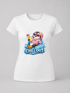 Chill Out Penguin Women's T-Shirt | Funny Summer Graphic Tee | GEZ