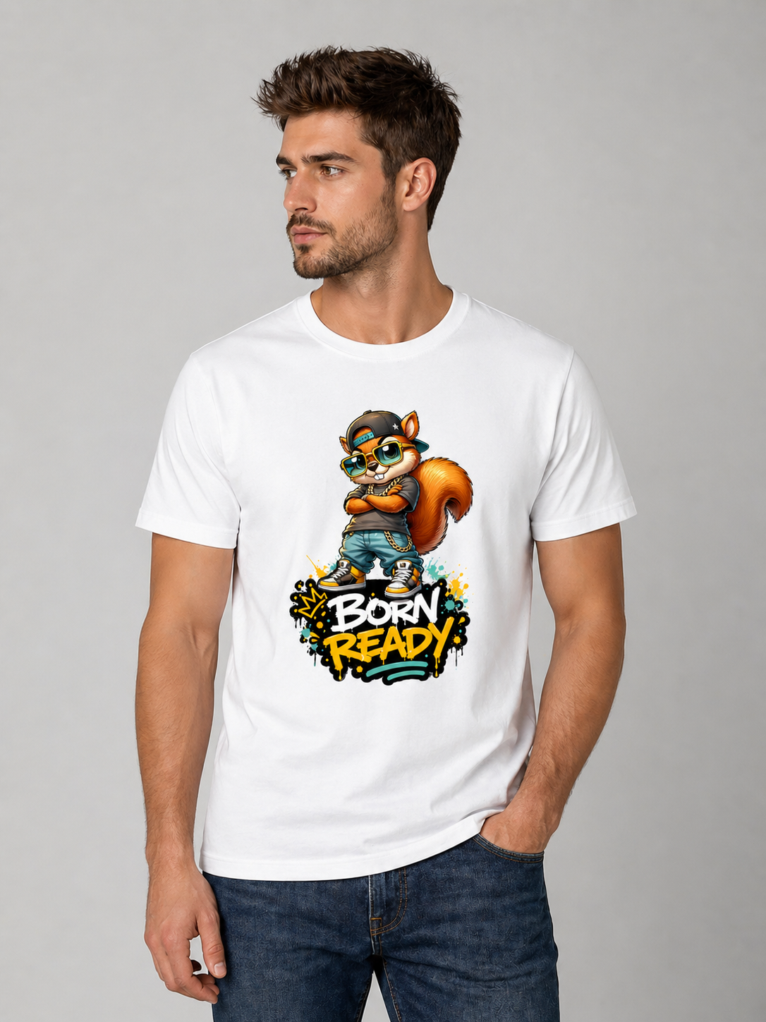 Born Ready Men's T-Shirt | Premium Graphic Tee | GEZ